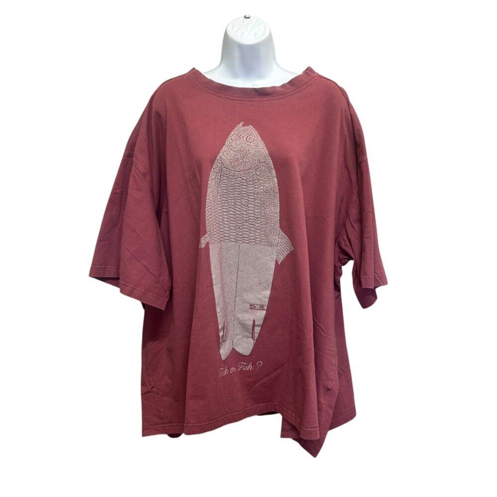 Ocean & Earth "Fish or Fish?" Pirarucu Graphic Oversized Tee - 6X